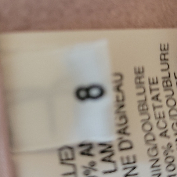 W10 Canadian made pink wool coat with detachable hood (faux fur) - Picture 6 of 10